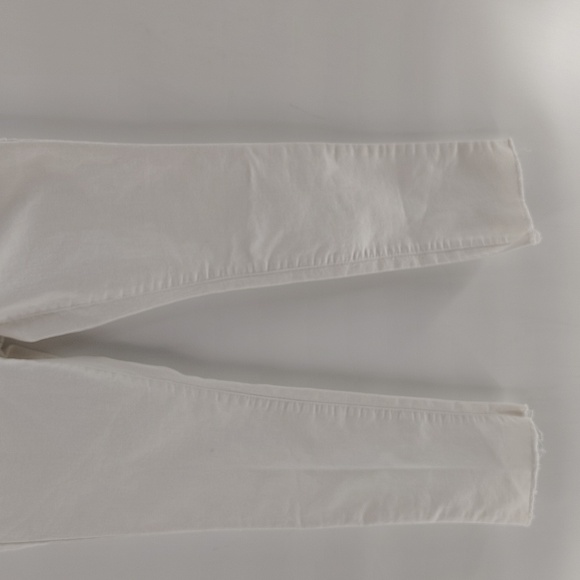 d. Jeans White Raw Hem Skinny Size 4 Stretch Mid Rise - Picture 3 of 5